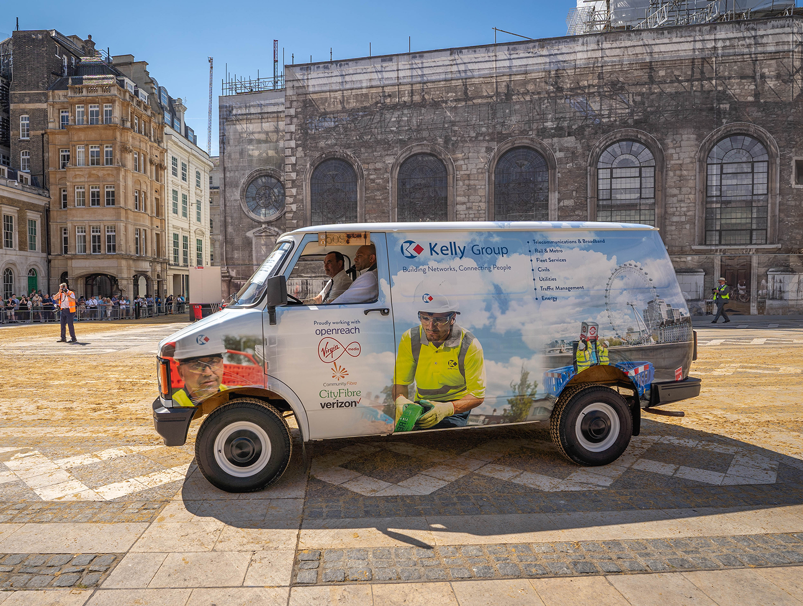 Kelly Group’s 1983 CF250 Bedford Van and Hybrid Ford Transit Custom Van Showcased at                                                                            London’s Cart Marking Parade 2022