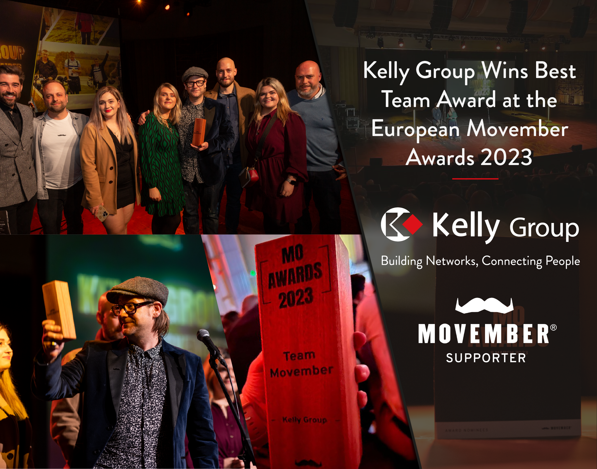 Kelly Group Wins Best Team Award at the European Movember Awards 2023