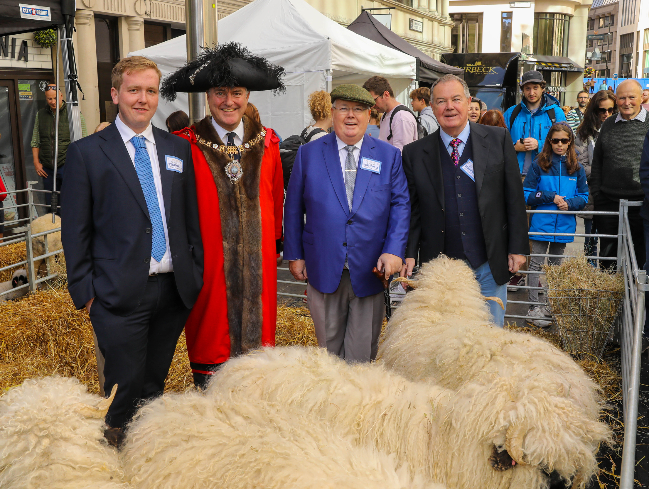 Tim Kelly, Freeman of the City of London Drives Sheep Across London Bridge